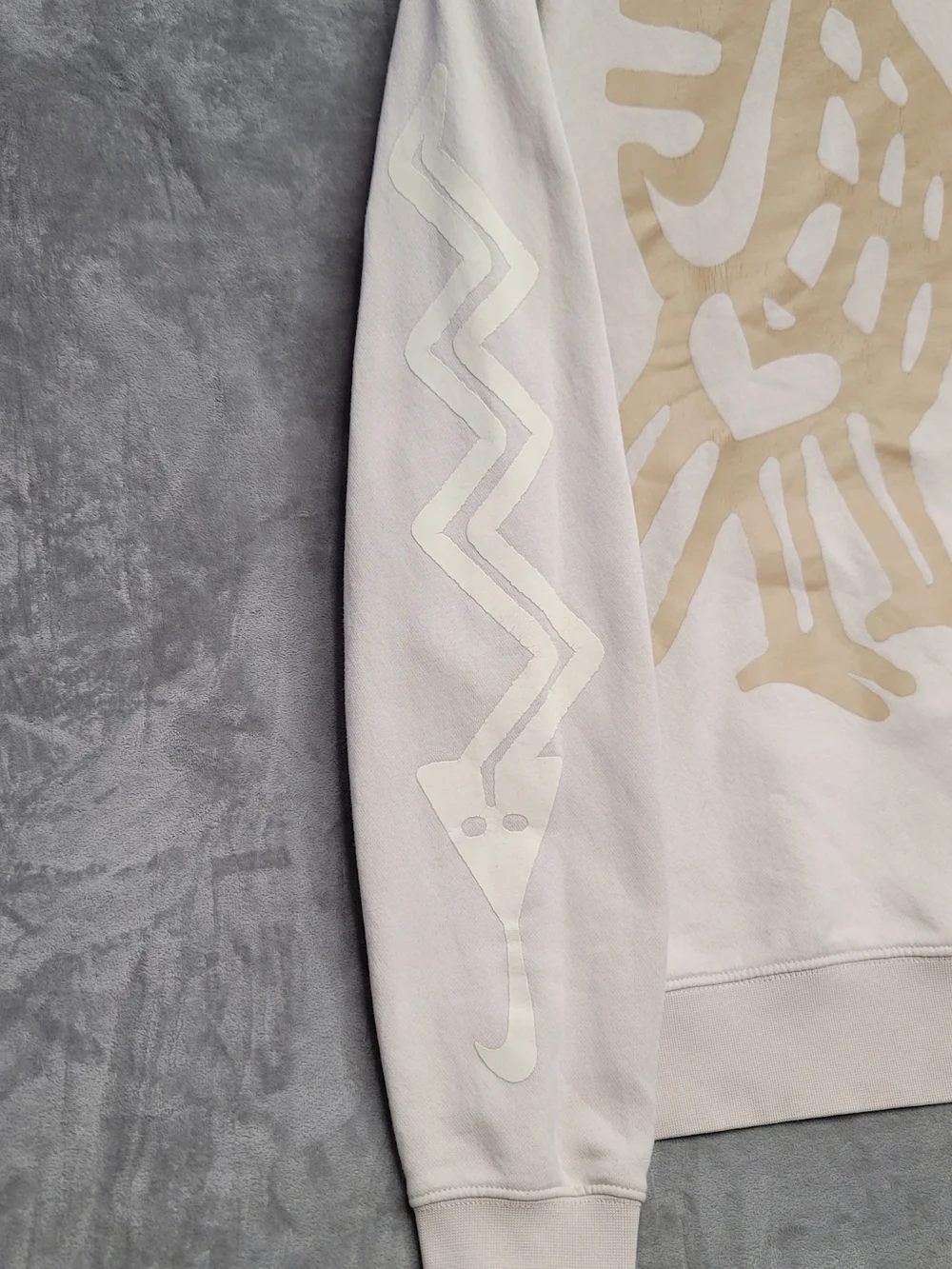 Nike Men's Cream Graphic Just Do It Hoodie Sweatshirt Medium